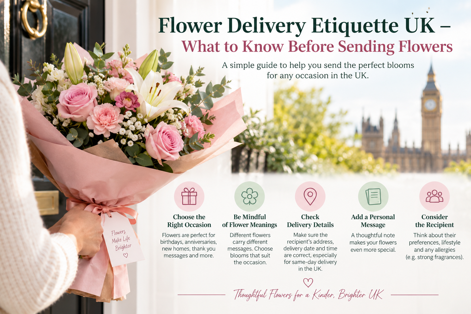 Flower Delivery Etiquette UK – What to Know Before Sending Flowers