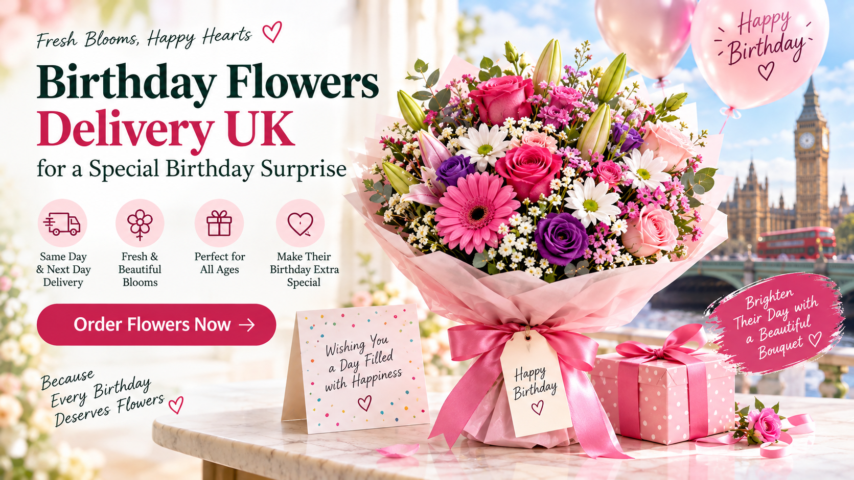 Birthday Flowers Delivery UK for a Special Birthday Surprise