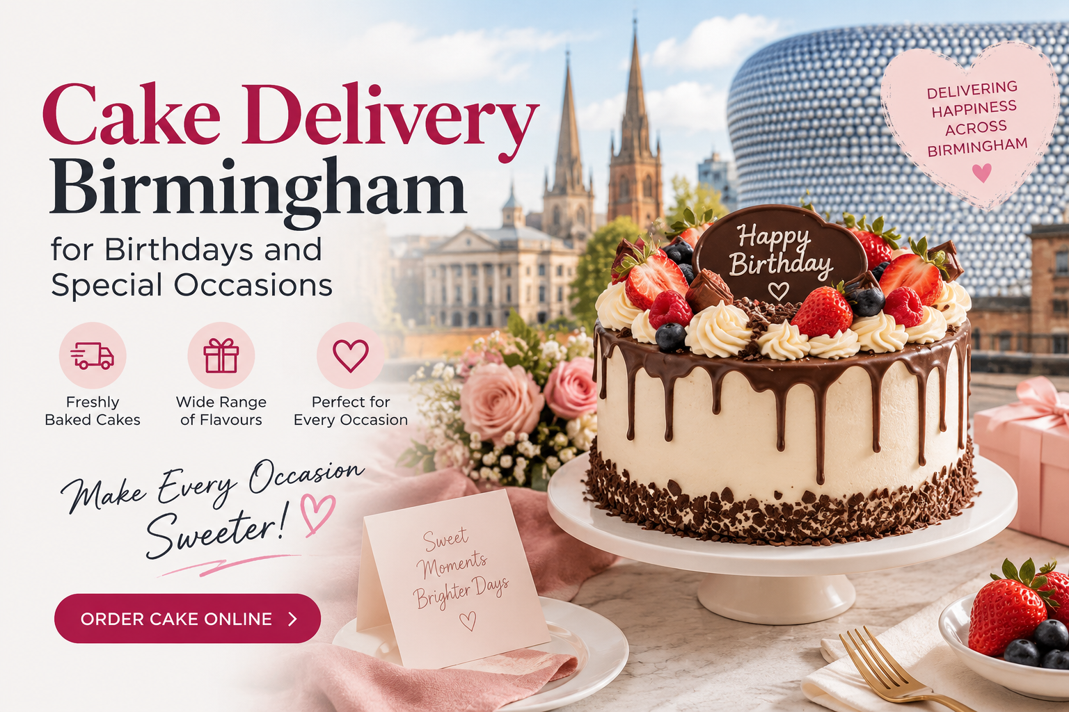 Cake Delivery Birmingham for Birthdays and Special Occasions
