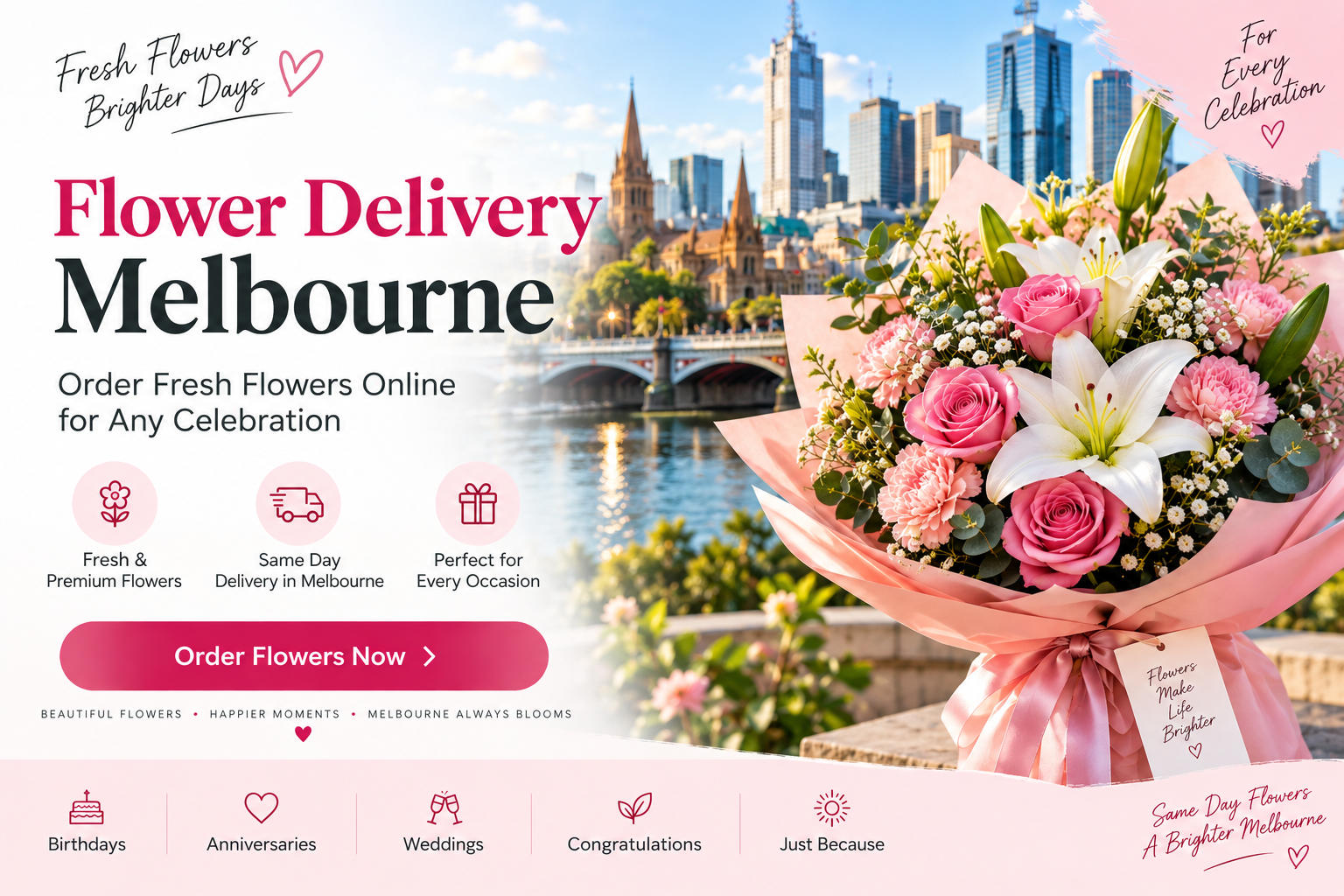 Flower Delivery Melbourne – Order Fresh Flowers Online for Any Celebration