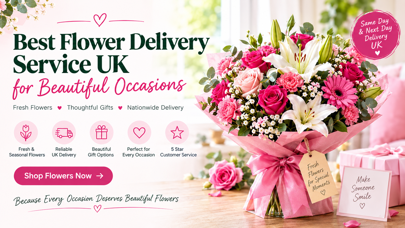 Best Flower Delivery Service UK for Beautiful Occasions
