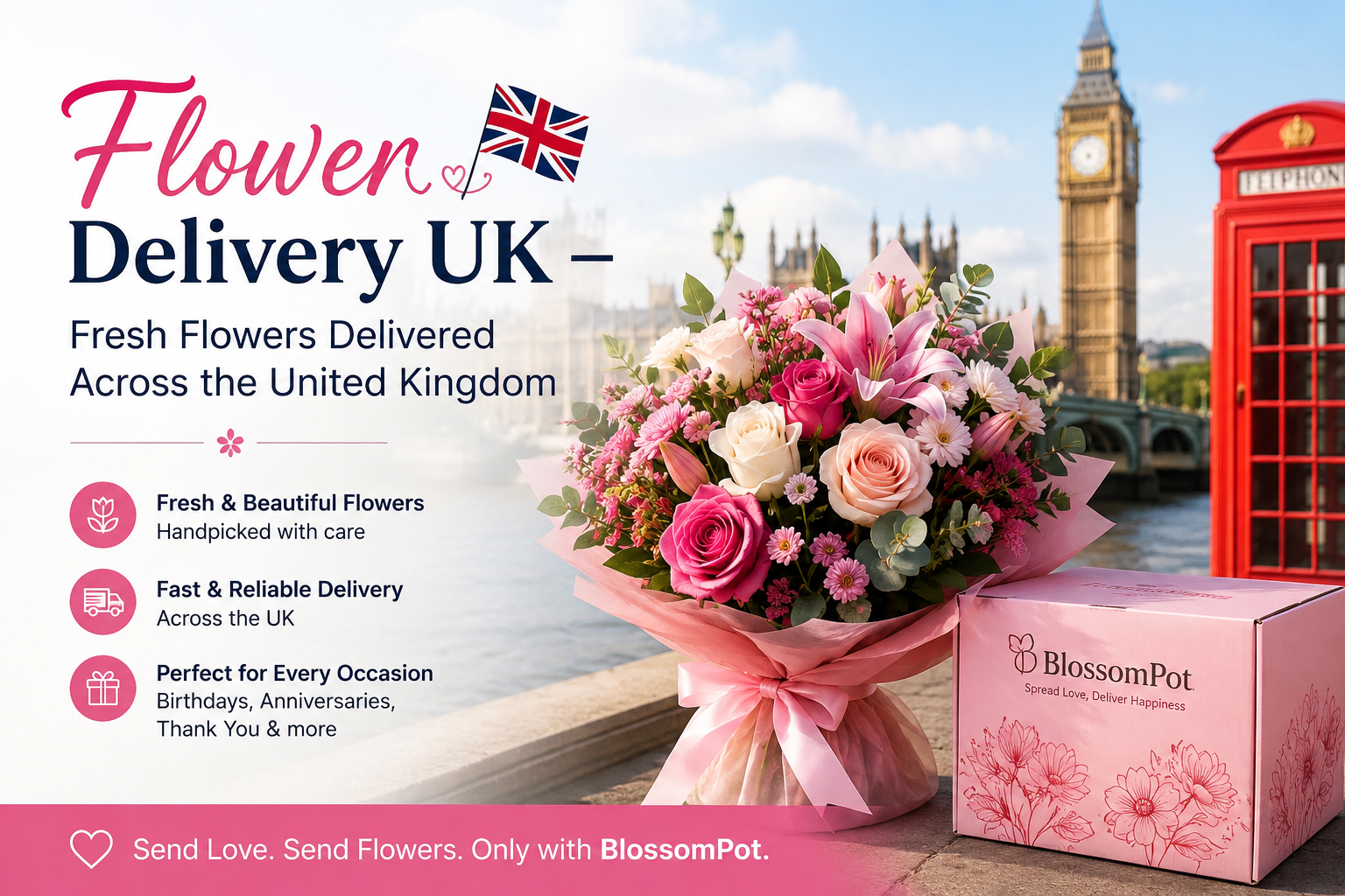 Flower Delivery UK – Fresh Flowers Delivered Across the United Kingdom