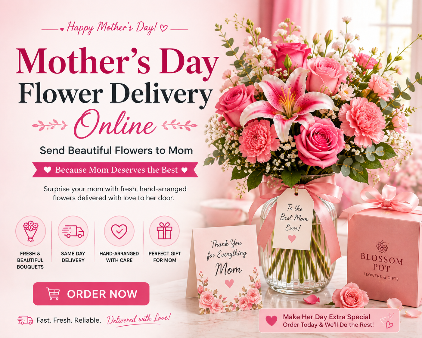 Mother's Day Flower Delivery Online – Send Beautiful Flowers to Mom