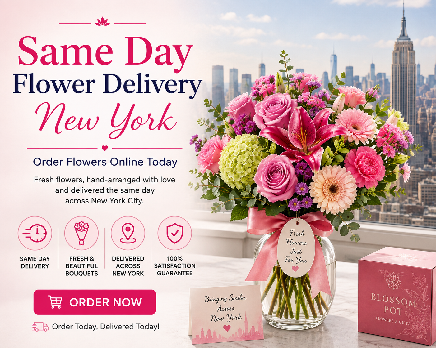 Same Day Flower Delivery New York – Order Flowers Online Today