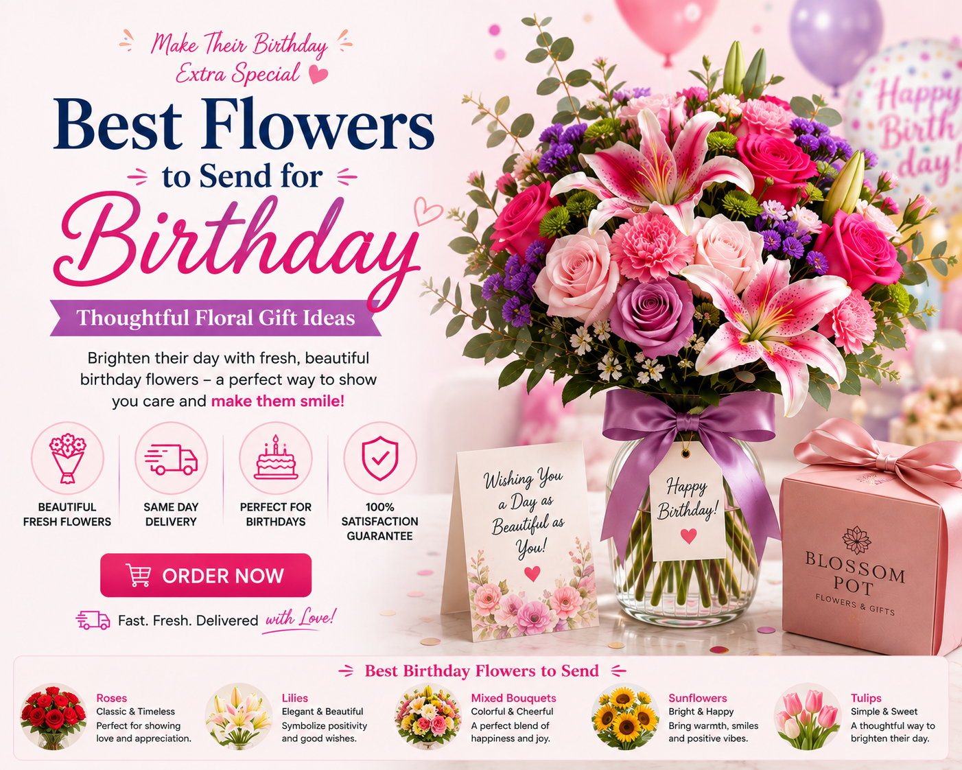 Best Flowers to Send for Birthday – Thoughtful Floral Gift Ideas