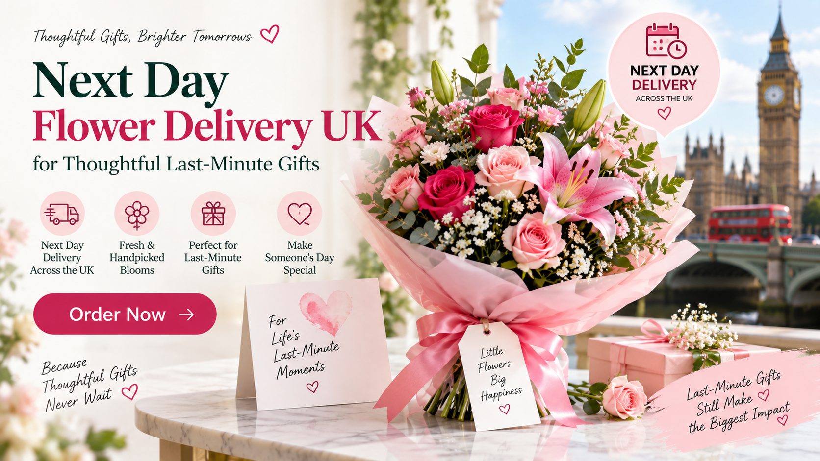 Next Day Flower Delivery UK for Thoughtful Last-Minute Gifts