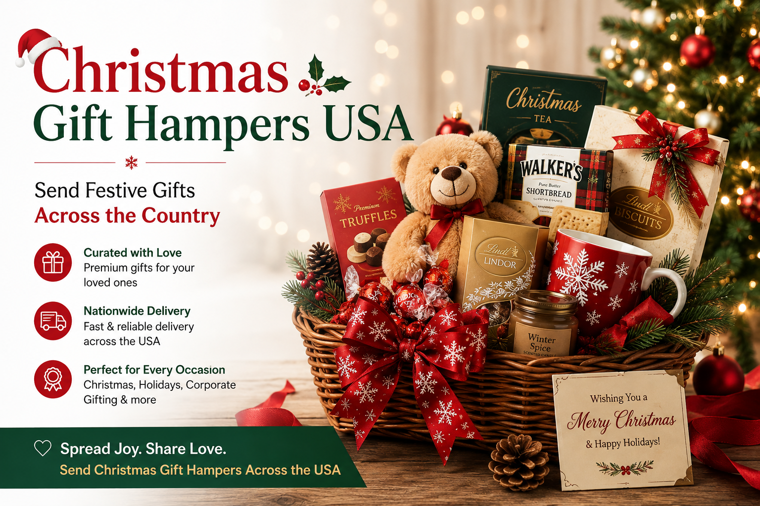 Christmas Gift Hampers USA | Send Festive Gifts Across the Country